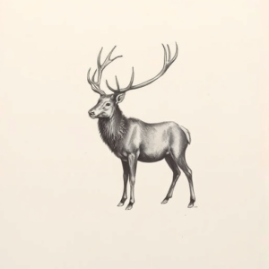 Sketch Elk Tattoo