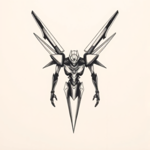 Sketch Evangelion Tattoo