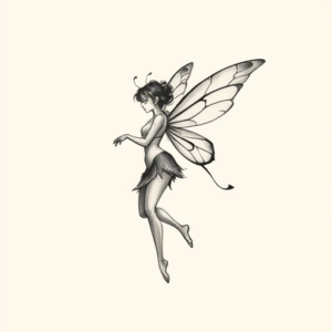 Sketch Fairy Tattoo