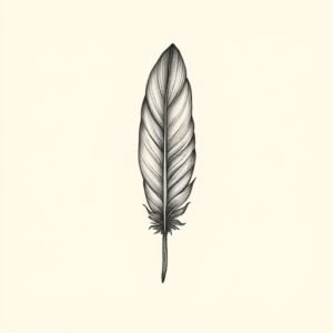 Sketch Feather Tattoo