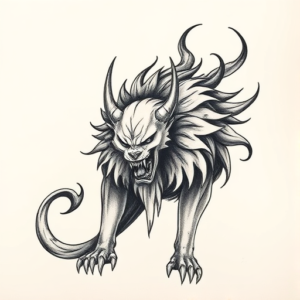 Sketch Fenrir Tattoo
