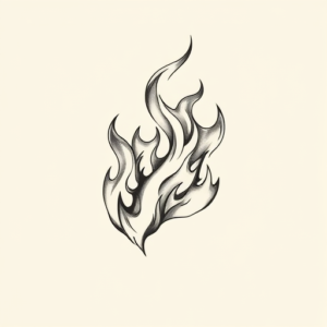 Sketch Fire Tattoo