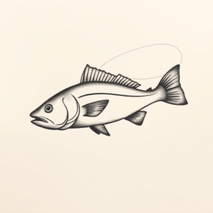 Sketch Fishing Tattoo