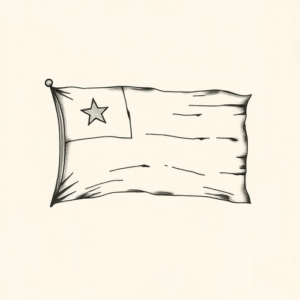 Sketch Flag Tattoo