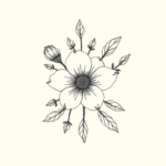 Sketch Floral Tattoo