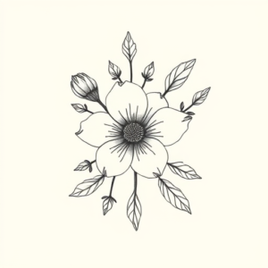 Sketch Floral Tattoo