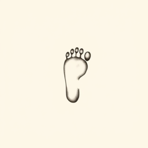 Sketch Footprint Tattoo