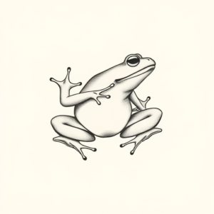 Sketch Frog Tattoo