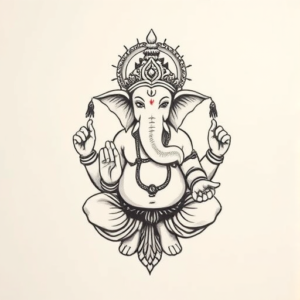 Sketch Ganesha Tattoo