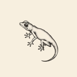 Sketch Gecko Tattoo
