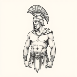 Sketch Gladiator Tattoo