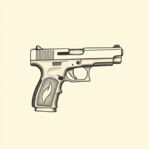 Sketch Glock Tattoo