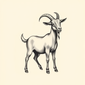 Sketch Goat Tattoo