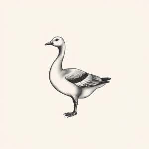 Sketch Goose Tattoo