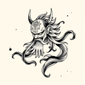 Sketch Hannya Tattoo