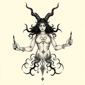 Sketch Hecate Tattoo