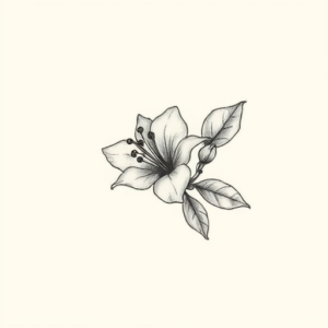 Sketch Honeysuckle Tattoo