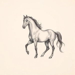 Sketch Horse Tattoo