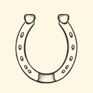 Sketch Horseshoe Tattoo