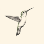 Sketch Hummingbird Tattoo