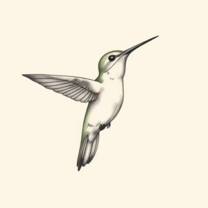 Sketch Hummingbird Tattoo