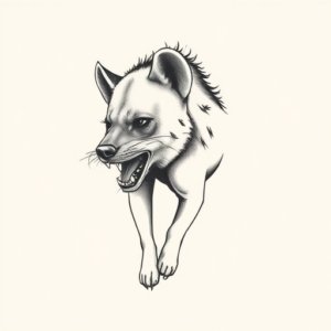 Sketch Hyena Tattoo