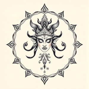 Sketch Kali Tattoo