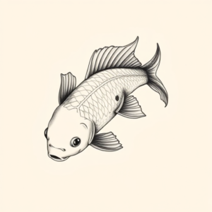 Sketch Koi Tattoo