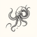 Sketch Kraken Tattoo