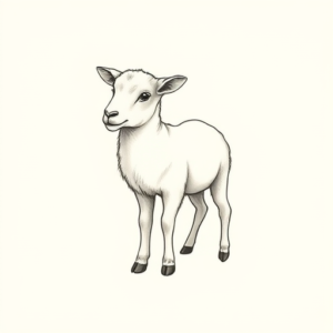 Sketch Lamb Tattoo