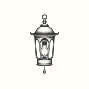 Sketch Lantern Tattoo