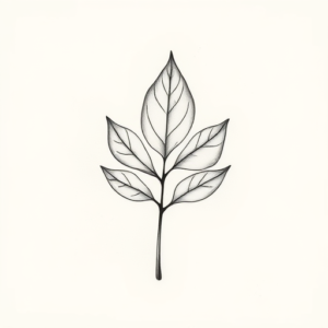 Sketch Leaf Tattoo