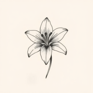 Sketch Lily Tattoo