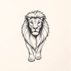 Sketch Lion Tattoo
