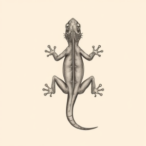 Sketch Lizard Tattoo