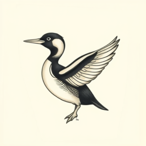 Sketch Loon Tattoo