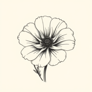 Sketch Marigold Tattoo