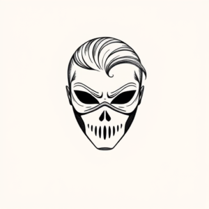 Sketch Mask Tattoo