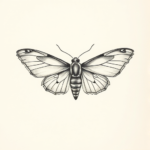 Sketch Moth Tattoo