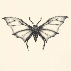 Sketch Mothman Tattoo