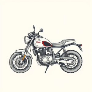 Sketch Motorcycle Tattoo