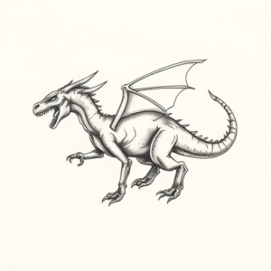 Sketch Mythosaur Tattoo