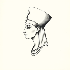 Sketch Nefertiti Tattoo