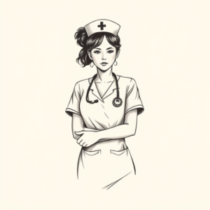Sketch Nurse Tattoo