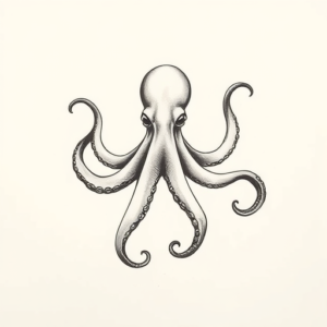 Sketch Octopus Tattoo