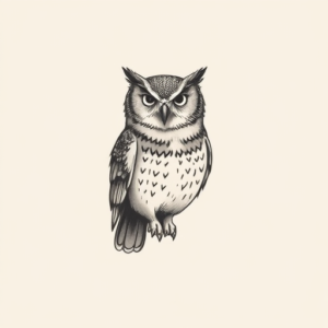 Sketch Owl Tattoo