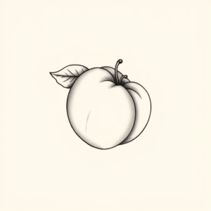 Sketch Peach Tattoo