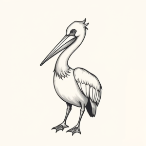 Sketch Pelican Tattoo