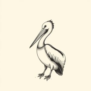 Sketch Pelican Tattoo