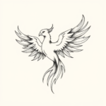 Sketch Phoenix Tattoo